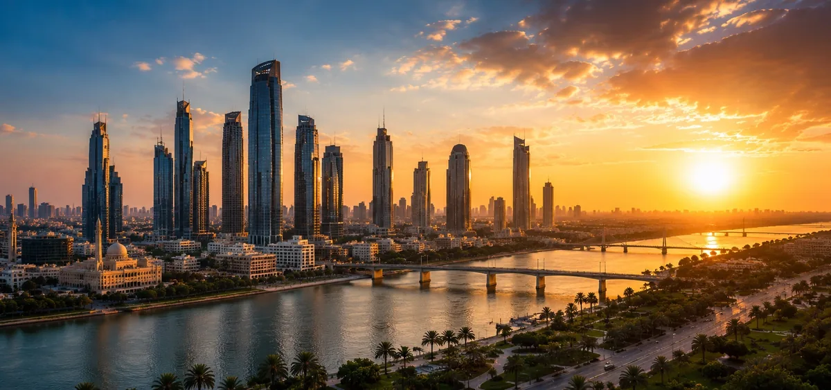 Iraq skyline and growing economy